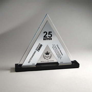 CD1105A - Clear and Black Acrylic Alpine Award, Sml
