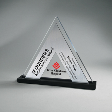 CD1105B - Clear and Black Acrylic Alpine Award, Lrg