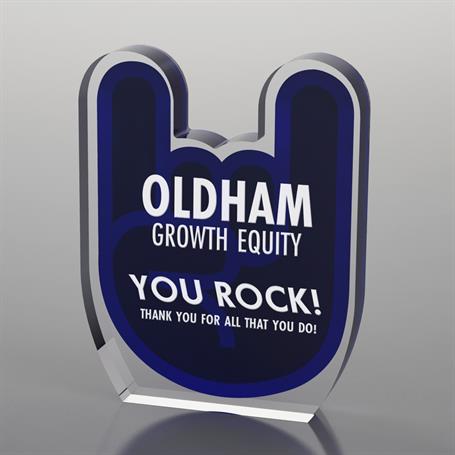 CD1237 - You Rock Statement Acrylic Award, Blue