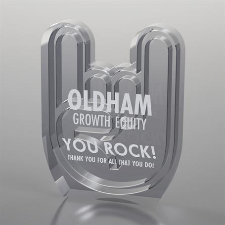 CD1238 - You Rock Statement Acrylic Award with Laser Cuts
