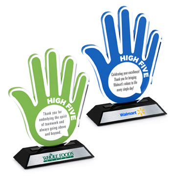 CD1266 - High Five Acrylic Shape on a Base Award