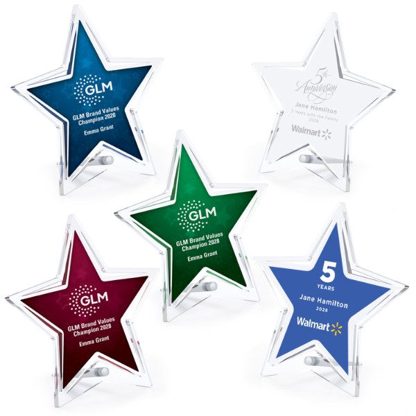 CD1360 - Star Acrylic Award with Pin Stand