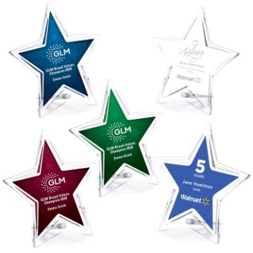 CD1360 - Star Acrylic Award with Pin Stand