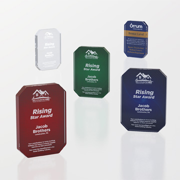 CD1363 - Oblong Octagon Freestanding Acrylic Award