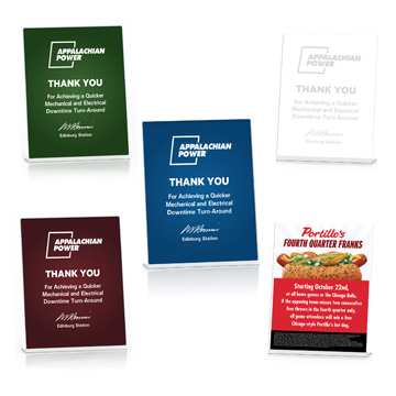CD1401 - Clear Acrylic Display Signage Bent to Stand