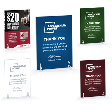 CD1403 - Clear Acrylic Display Signage with Acrylic Feet
