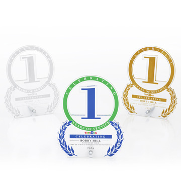 CD1501 - Laurel Wreath Anniversary 
Acrylic Award with Pin