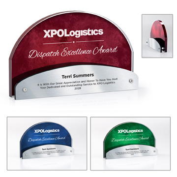 CD1900 - Dimensional Curved Acrylic Award with Silver Facing