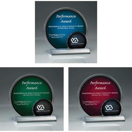 CD636 - Arched Brilliance Lucite Award on Clear Base