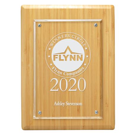 CD665B - Lasered Lucite on Bamboo Board