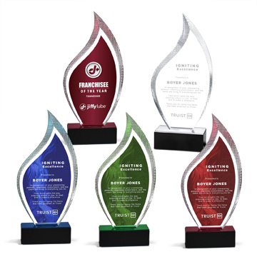 CD690 - Pinnacle Acrylic Flame Award