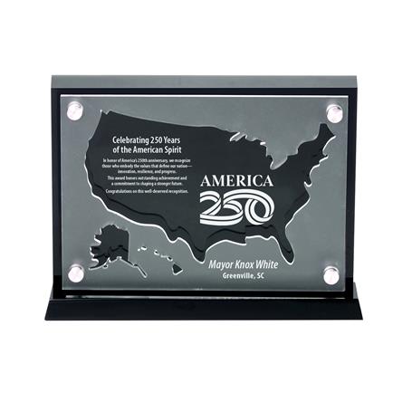 CD900USA - Frosted Lucite Silhouette Awards - USA