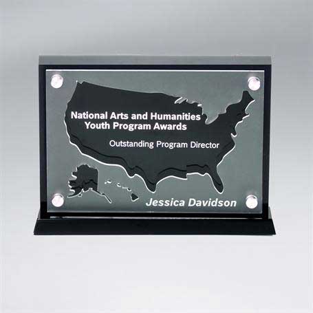 CD900USA - Frosted Lucite Silhouette Awards - USA