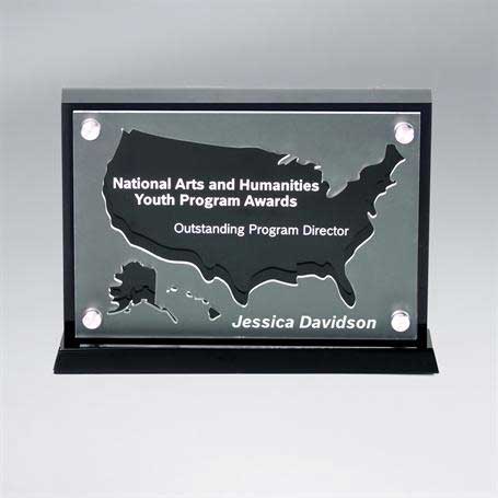 CD900USA - Frosted Lucite Silhouette Awards - USA