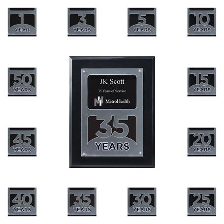 CD902Y* - Anniversary Achievement Plaque, Black
