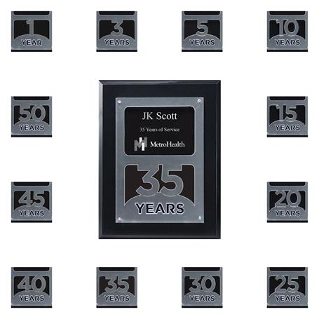 CD902Y* - Anniversary Achievement Plaque, Black