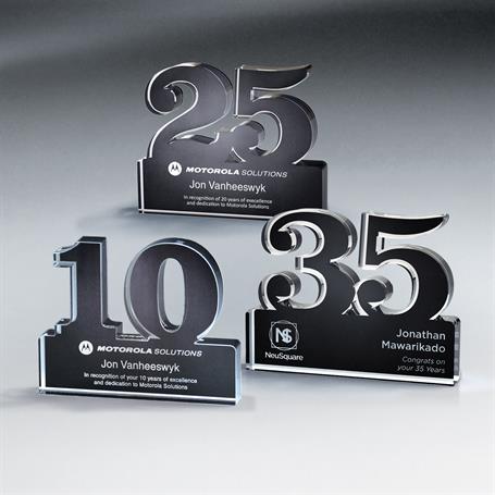 CD904BY* - Anniversary Freestanding Two Digit Number, Black