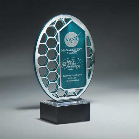CD940BTE - Reflective Excellence Oval with Silver Mirror, Teal Blue