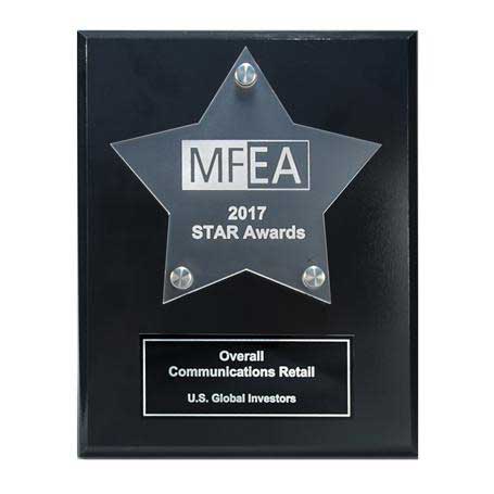 CD952 - Frosted Acrylic Star Cutout on Black Plaque
