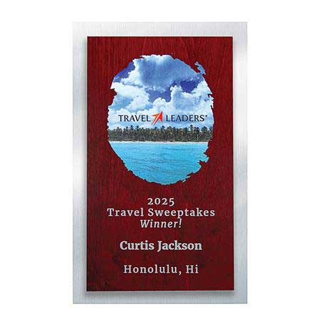 CD971AM - Wood and Silver Backer Digi-Color Plaque, Mahogany