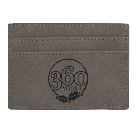 CM246GR - Leatherette Money Clip/Card Holder, Grey