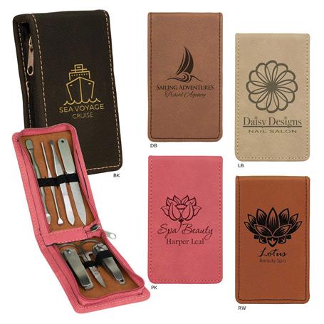 CM293 - 7 Piece Leatherette Manicure Gift Set