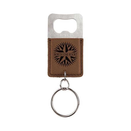 CM331 - Leatherette Bottle Opener Keychain