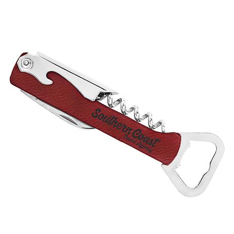 CM376RS - Bottle Opener & Wine Corkscrew, Red Rose