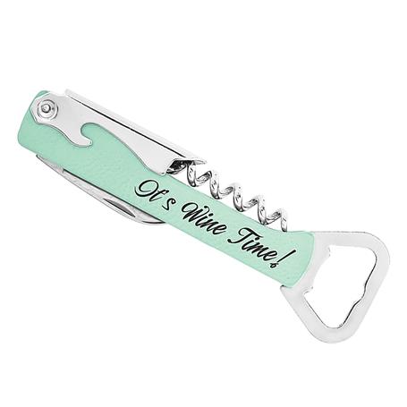 CM376TL - Bottle Opener & Wine Corkscrew, Teal