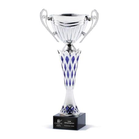 CM404 - Silver Metal Cup with Lattice Column