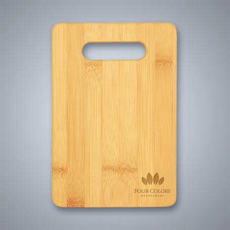CM417A - Bamboo Cutting Board with Handle Cutout - Small