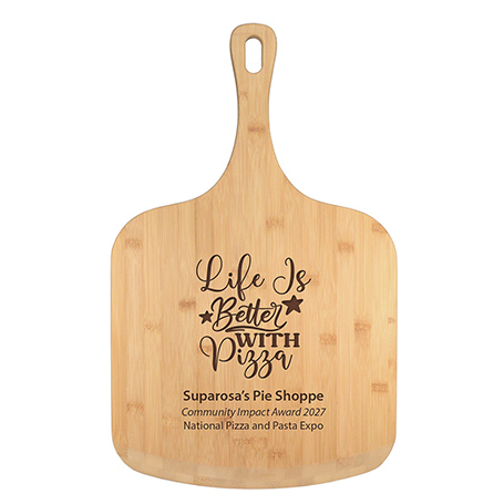 CM432,Square,Shaped,Bamboo,Cutting,Board,with,Rounded,Edges

Eco-friendly Bamboo Pizza Board with rounded edges. Each board is uniquely hand-crafted. With a 23 1/2" x 14 1/2" size, the engraving possibilities are endless. Personalize with laser engraving.