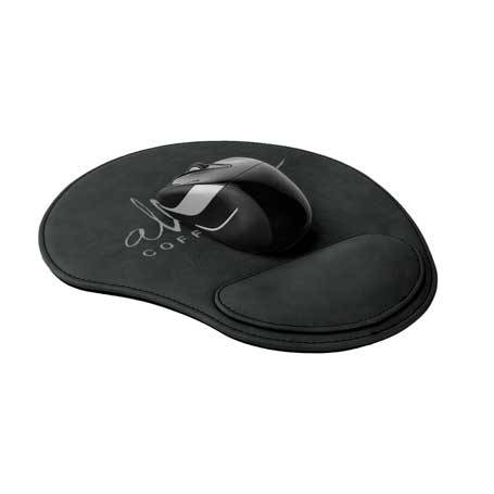 CM452BS - Leatherette Mouse Pad, Black