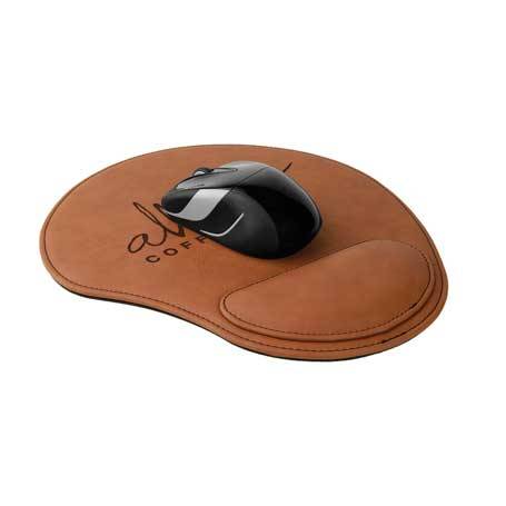 CM452RW - Leatherette Mouse Pad, Rawhide Brown