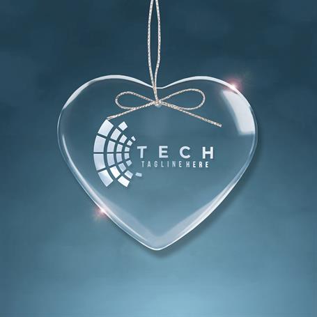 CM467A - Crystal Heart Shaped Christmas Ornament