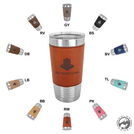 CM732 - Polar Camel Insulated Tumbler with Leatherette Grip