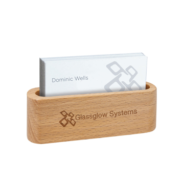 CM749B - Beech Wood Business Card Holder