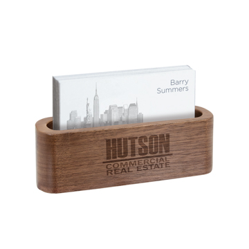 CM749W - Walnut Business Card Holder, Walnut