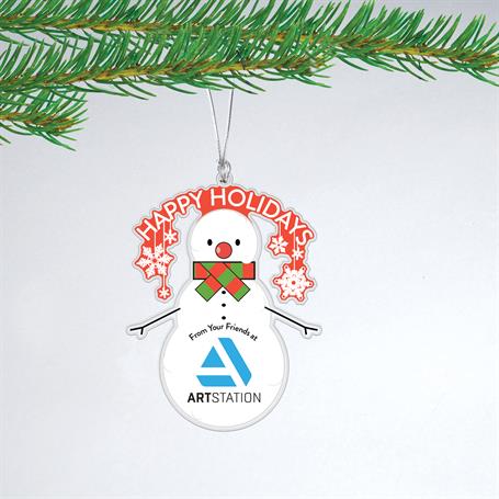 CM764 - Acrylic Snowman Christmas Ornament