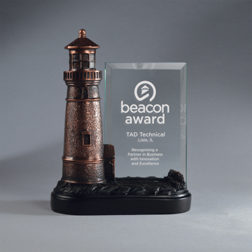 CM807 - Lighthouse with Glass, Bronze