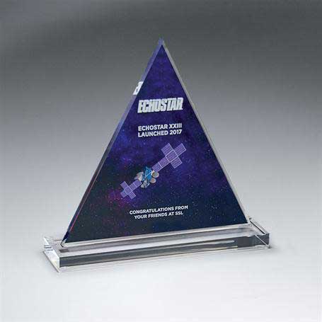 DCCD942B - Clear Acrylic Triangle on Clear Base