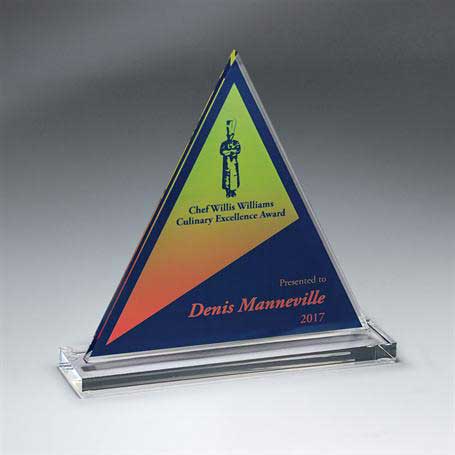 DCCD942C - Clear Acrylic Triangle on Clear Base