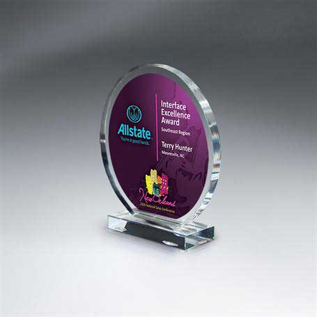 CD943A - Clear Acrylic Circle on Clear Base