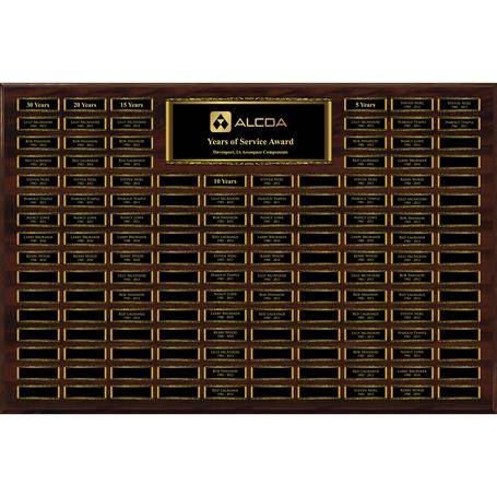 EP720MAG - Dark Walnut Finish 144-Plt Magnetic Scroll Border Plaque with Easy Perpetual Plt Release Program