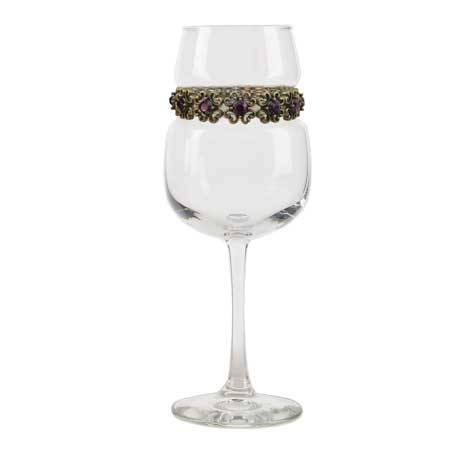BFWAP - Blank Footed Wine Glass Antique Purple Bracelet