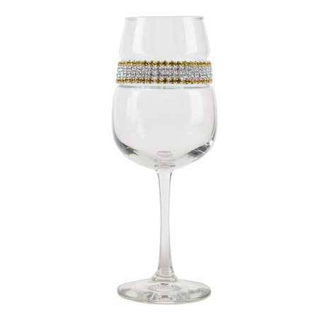 BFWGS - Footed Wine Glass 24 Karat (Gold/Silver) Bracelet