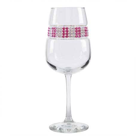 BFWPI - Blank Footed Wine Glass Pink Ice Bracelet