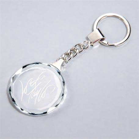 G0977 - Clear Faceted Crystal Keychain