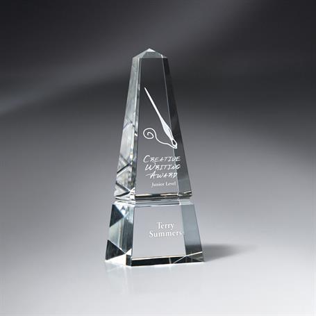 GI26A - Optic Crystal Obelisk - Medium