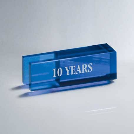 GI310BAR - Blue Glass Bar with Silver Color-Fill (Includes FREE Text Set-up)